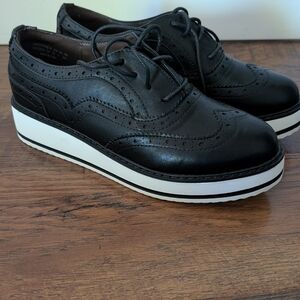Dream Pairs Black Platform Brogues